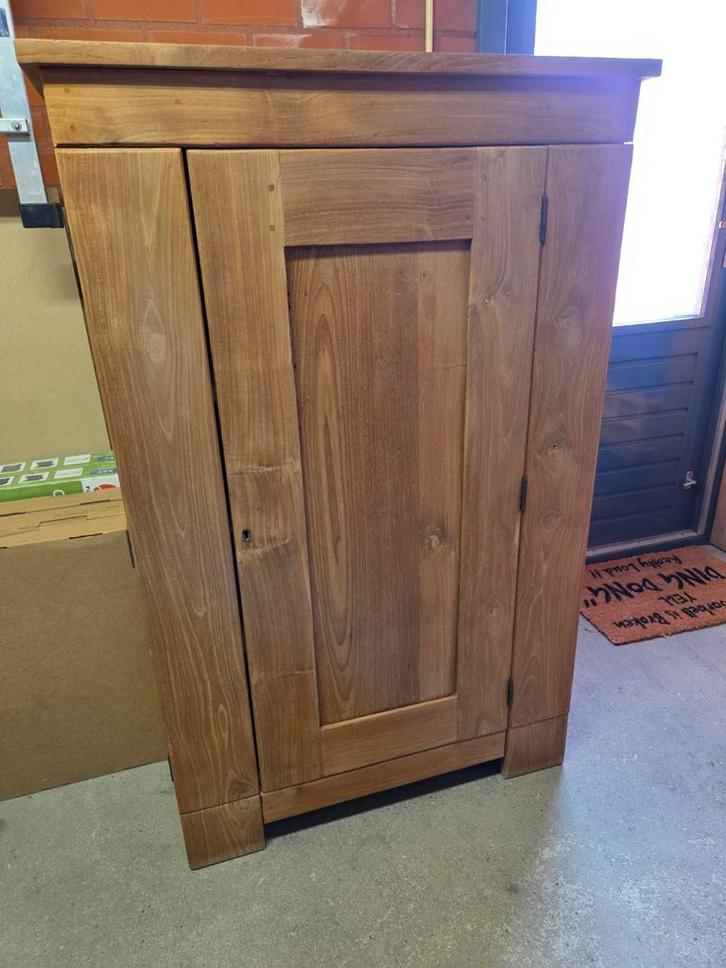 Teakhouten kast met verstelbare planken, Huis en Inrichting, Kasten | Overige, Gebruikt, Ophalen