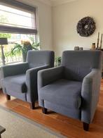 Twee Grijze fauteuils, Ophalen, Eenpersoons, Minder dan 75 cm, Zo goed als nieuw