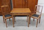 Prachtige Art Deco set, tafeltje met twee stoeltjes. Eiken., Ophalen