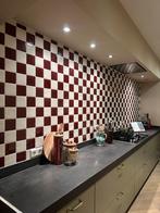 Portugese tegeltjes 10x10 - Crème/Wit & Framboos/Burgundy, Overige typen, Ophalen of Verzenden, Zo goed als nieuw, Overige kleuren