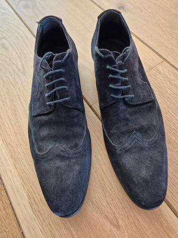 Blauwe Suède Veterschoenen Maat 46 beschikbaar voor biedingen
