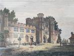 Mooie antieke Engelse ingelijste gravure van Battle abbey., Antiek en Kunst, Kunst | Etsen en Gravures, Ophalen of Verzenden