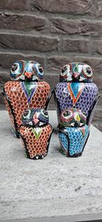 Set van 4 Houten Uilen Decoratie, Ophalen of Verzenden