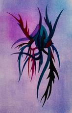 Gouache Eugéne Eechau - Oeuvre abstraite, Verzenden