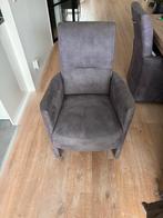 Grijze fauteuil met armleuningen, Huis en Inrichting, Fauteuils, Ophalen, Gebruikt, Stof