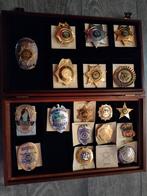 Collectie Politie insignes USA, Verzamelen, Speldjes, Pins en Buttons, Ophalen of Verzenden, Gebruikt, Overige onderwerpen, Speldje of Pin