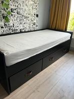 Bopita bedbank Floris zwart, Kinderen en Baby's, Kinderkamer | Bedden, Ophalen, 85 tot 100 cm, Zo goed als nieuw, Matras