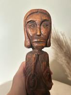 Antiek houten beeldje religieuze, Antiek en Kunst, Ophalen of Verzenden