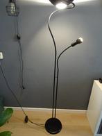 Mooie zwarte staande lamp , vloerlamp met demper, Ophalen, Gebruikt, Metaal
