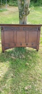 Antiek eiken kapstok, Wandkapstok, Ophalen of Verzenden, Zo goed als nieuw, Minder dan 100 cm