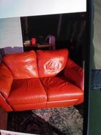 Mooie 2-zits bank, Huis en Inrichting, Banken | Bankstellen, Ophalen, Gebruikt, Tweepersoons, Leer