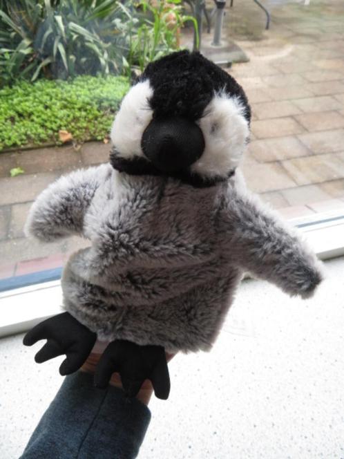 Handpop of poppenkastpop pinguïn merk Egmont Toys, Kinderen en Baby's, Speelgoed | Knuffels en Pluche, Zo goed als nieuw, Overige typen