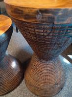 Bijzettafel diabolo robuust stoer natuurlijk hout, Ophalen of Verzenden, Nieuw, Hout