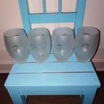 Chocomel glazen frozen set van 4 stuks, Huis en Inrichting, Ophalen, Glas of Glazen, Overige stijlen, Glas