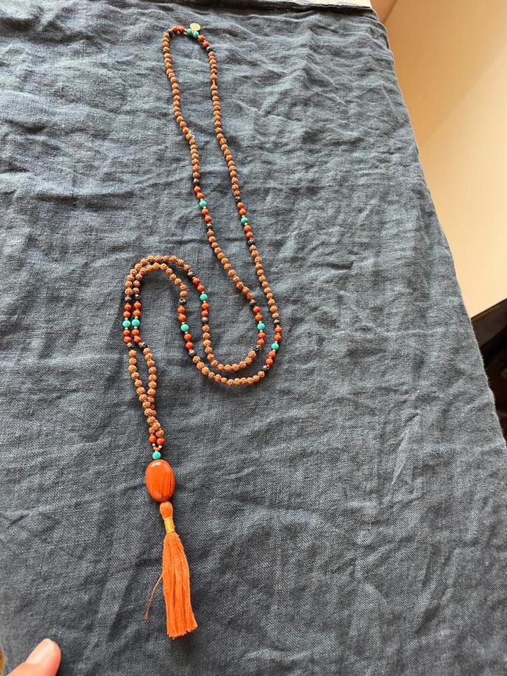 Native Earth Mala Ketting, Sieraden, Tassen en Uiterlijk, Kettingen, Nieuw, Steen of Mineraal, Bruin, Met edelsteen, Ophalen of Verzenden