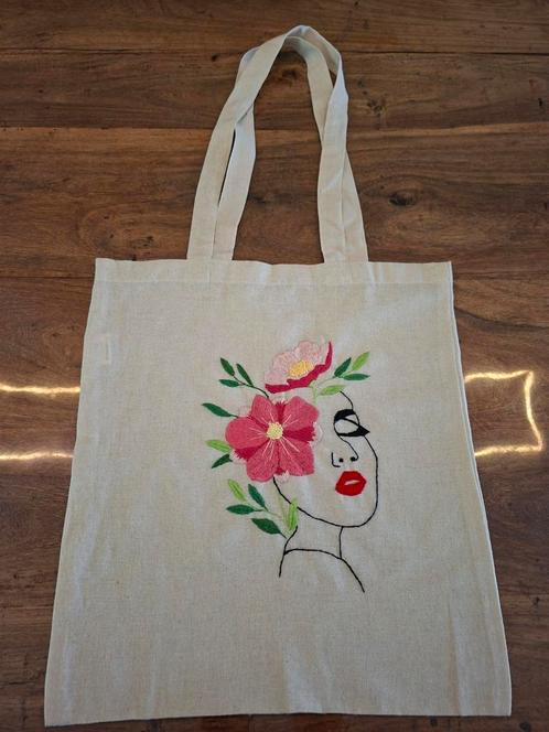 Unieke Handgeborduurde Canvas Tas - Steun Scouting!, Sieraden, Tassen en Uiterlijk, Tassen | Schoudertassen, Nieuw, Ophalen of Verzenden
