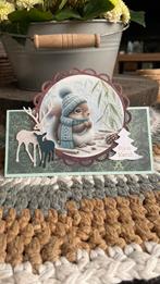 Zelfgemaakte kerstkaart met enveloppe, Hobby en Vrije tijd, Kaarten | Zelfgemaakt, Ophalen of Verzenden, Nieuw, Kerst