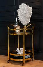 Richmond gouden trolley hendricks, Huis en Inrichting, Ophalen, Zo goed als nieuw, 25 tot 50 cm, Rond