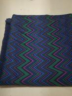 Knitted jacquard zigzag groen fuchsia (117), Overige materialen, 120 cm of meer, Nieuw, Ophalen of Verzenden