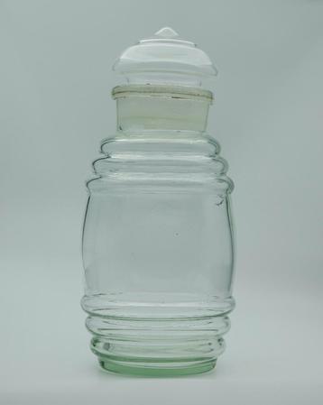 Vintage glazen voorraadpot beschikbaar voor biedingen