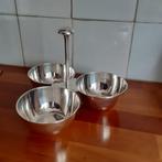 Serveerschaal trio verzilverd, Overige materialen, Gebruikt, Ophalen of Verzenden, Schaal of Schalen