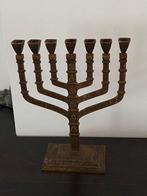Bronzen Chanoeka Joodse kandelaar, Antiek en Kunst, Ophalen of Verzenden