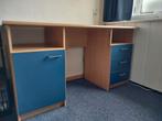 Houten bureau met opbergruimtes, Huis en Inrichting, Bureaus, Gebruikt, Ophalen, Bureau