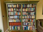 Prachtige hoge antieke groene boekenkast uit 1880, Huis en Inrichting, Ophalen of Verzenden, Zo goed als nieuw, 25 tot 50 cm, 150 tot 200 cm