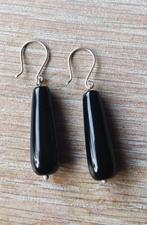 handgemaakte oorbellen echt zilver en onyx, Sieraden, Tassen en Uiterlijk, Oorbellen, Hangers, Verzenden, Zwart, Nieuw