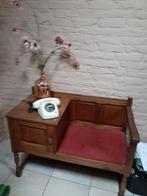 Oud telefoonbankje met kastje, Ophalen