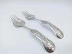 2 Zilveren zuurvorken, P.L. Uriot, Amsterdam, 1853