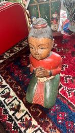 Biddende vrouw massief hout, Ophalen of Verzenden