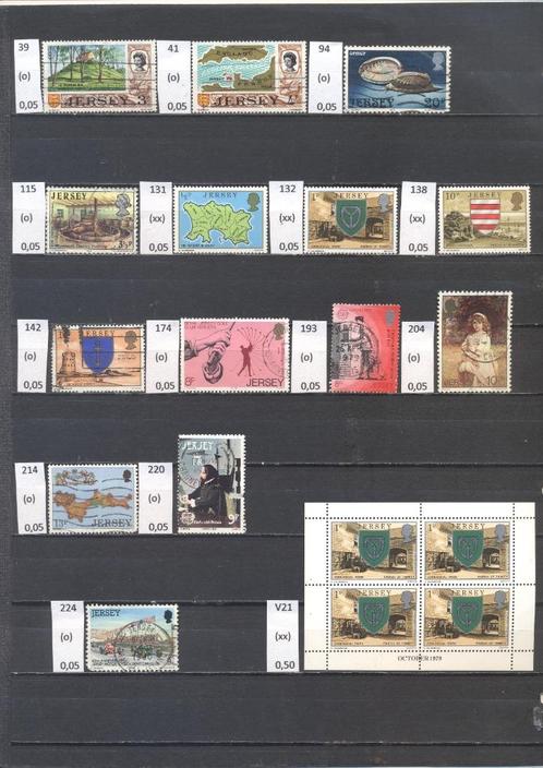 Jersey-totaal (zegels en blokken), Postzegels en Munten, Postzegels | Europa | UK, Gestempeld, Ophalen of Verzenden