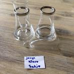 Uniek 2 jonge jenever glaasjes , koelhouder . Oud . gaaf, Verzenden, Zo goed als nieuw, Borrel- of Shotglas