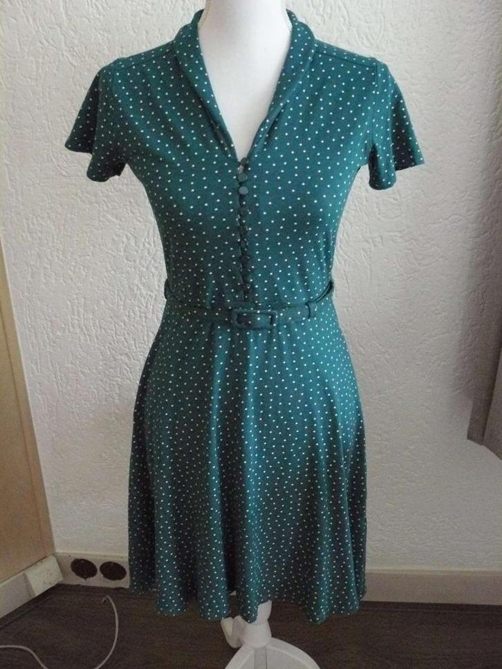 King Louie Emmy Dress Little dots groen maat S., Kleding | Dames, Jurken, Zo goed als nieuw, Maat 36 (S), Groen, Boven de knie