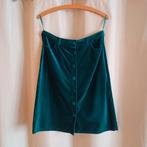 King Louie Rok - Donkergroen Velours - Maat 38, Kleding | Dames, Maat 38/40 (M), Ophalen of Verzenden, Zo goed als nieuw, Knielengte