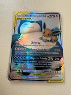 Eevee & Snorlax GX Tag Team Pokémon kaart, Ophalen of Verzenden, Gebruikt, Losse kaart, Foil