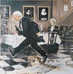 Schmidt puzzle – Renato Casaro Classics – Dinner for One, Ophalen of Verzenden, 500 t/m 1500 stukjes, Zo goed als nieuw, Legpuzzel