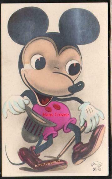 gezocht oud disney mickey mouse kaart postkaart 1930 1940 beschikbaar voor biedingen