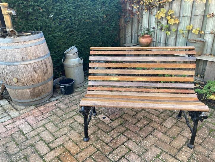 gietijzeren tuinbank, Tuin en Terras, Tuinbanken, Zo goed als nieuw, Metaal, Ophalen