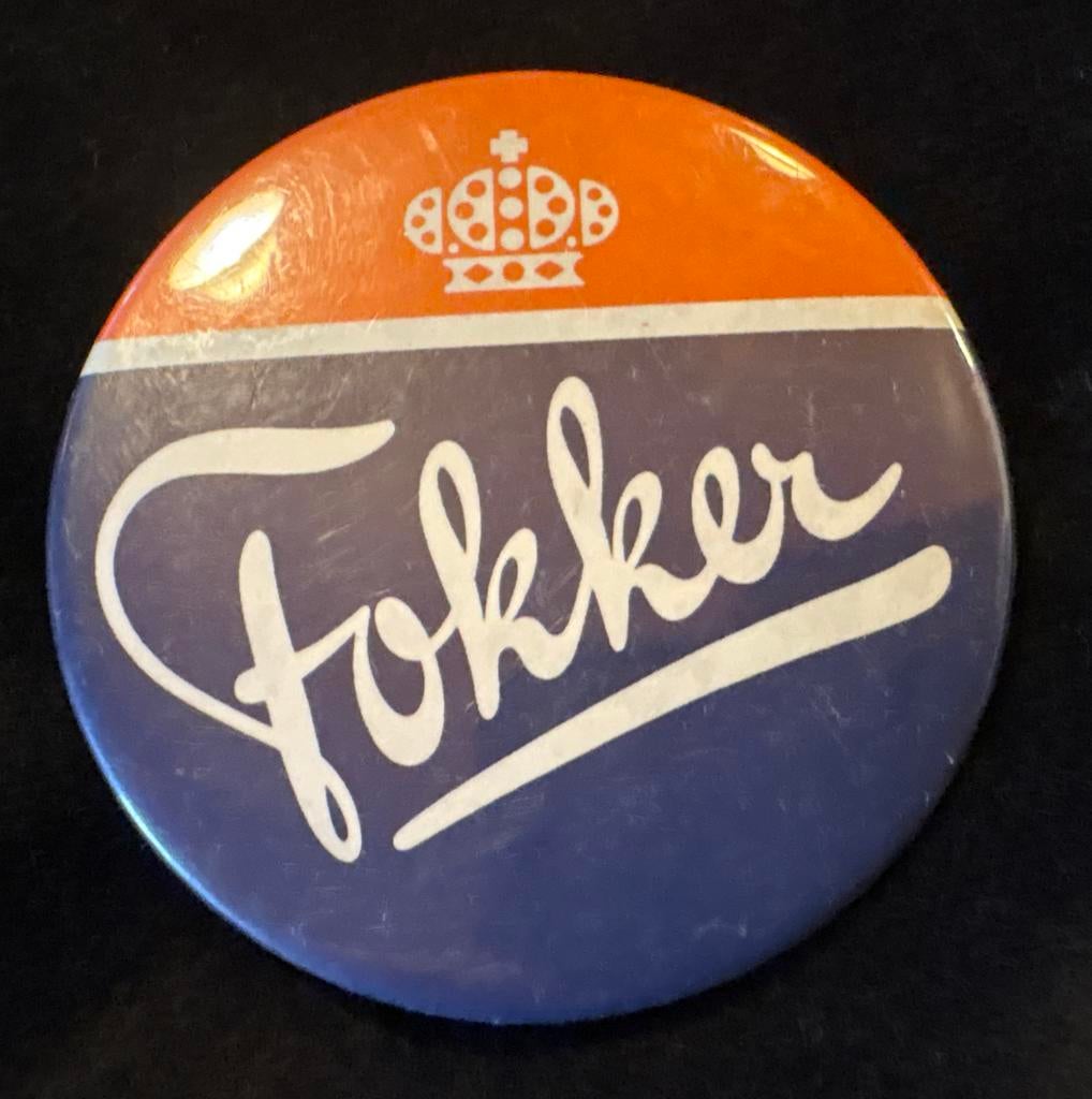 Fokker vliegtuigen luchtvaart ✈️ Oude Button opspelden, Verzenden, Gebruikt, Merk, Button