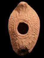 Byzantijns Terracotta Slipper-olielamp, Antiek en Kunst, Antiek | Keramiek en Aardewerk, Ophalen of Verzenden
