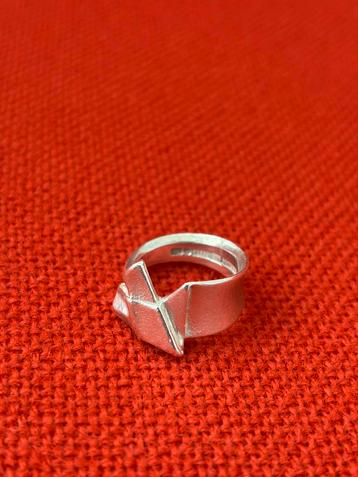 Zeldzame zilver 925 Lapponia Origami design ring, Maat 17 beschikbaar voor biedingen