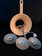 Vintage Moulinex Pureerzeef - Oranje met 3 Schijven, Ophalen of Verzenden, Gebruikt