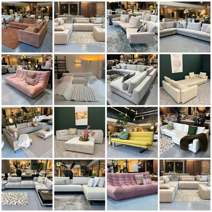 UNIEKE KANS,Design refurbished naar keuze!B&B Italia,Minotti, Huis en Inrichting, Banken | Bankstellen, Nieuw, Vierpersoons of meer