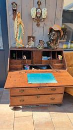 Antieke prachtige eiken secretaire, veel vakjes geheim vak, Ophalen