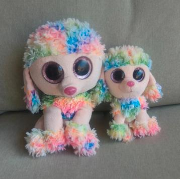 2 ty beanie Rainbow poedels / hondjes  beschikbaar voor biedingen