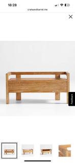 Wooden bench - storage - bankje, Ophalen, Zo goed als nieuw