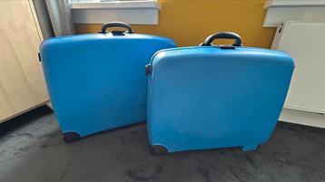 Set koffers (2) van Delsey (lichtblauw) hardcase beschikbaar voor biedingen