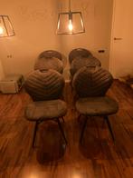 6 eethoek stoelen, Huis en Inrichting, Stoelen, Ophalen of Verzenden, Grijs, Stof